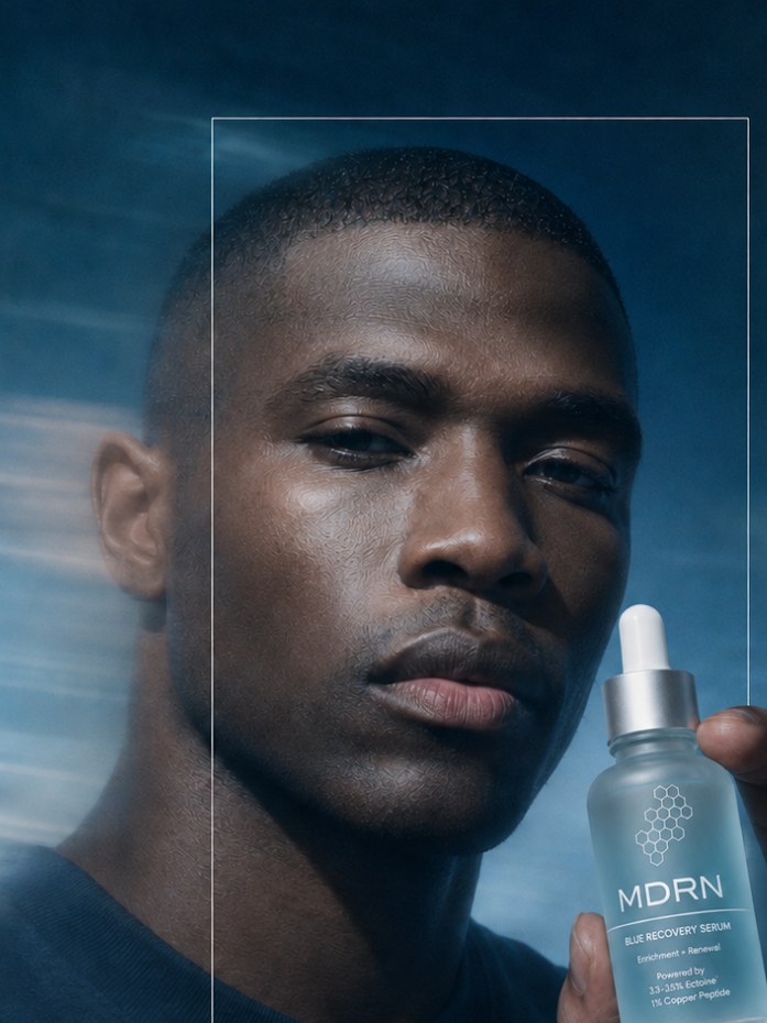 MDRN Blue Recovery Serum — Exposure Class hero portrait
